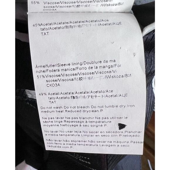 Lanificio Tesse Biella Exclusive For HUGO BOSS Men's Sports Coat Navy Size 40R - Picture 8 of 8